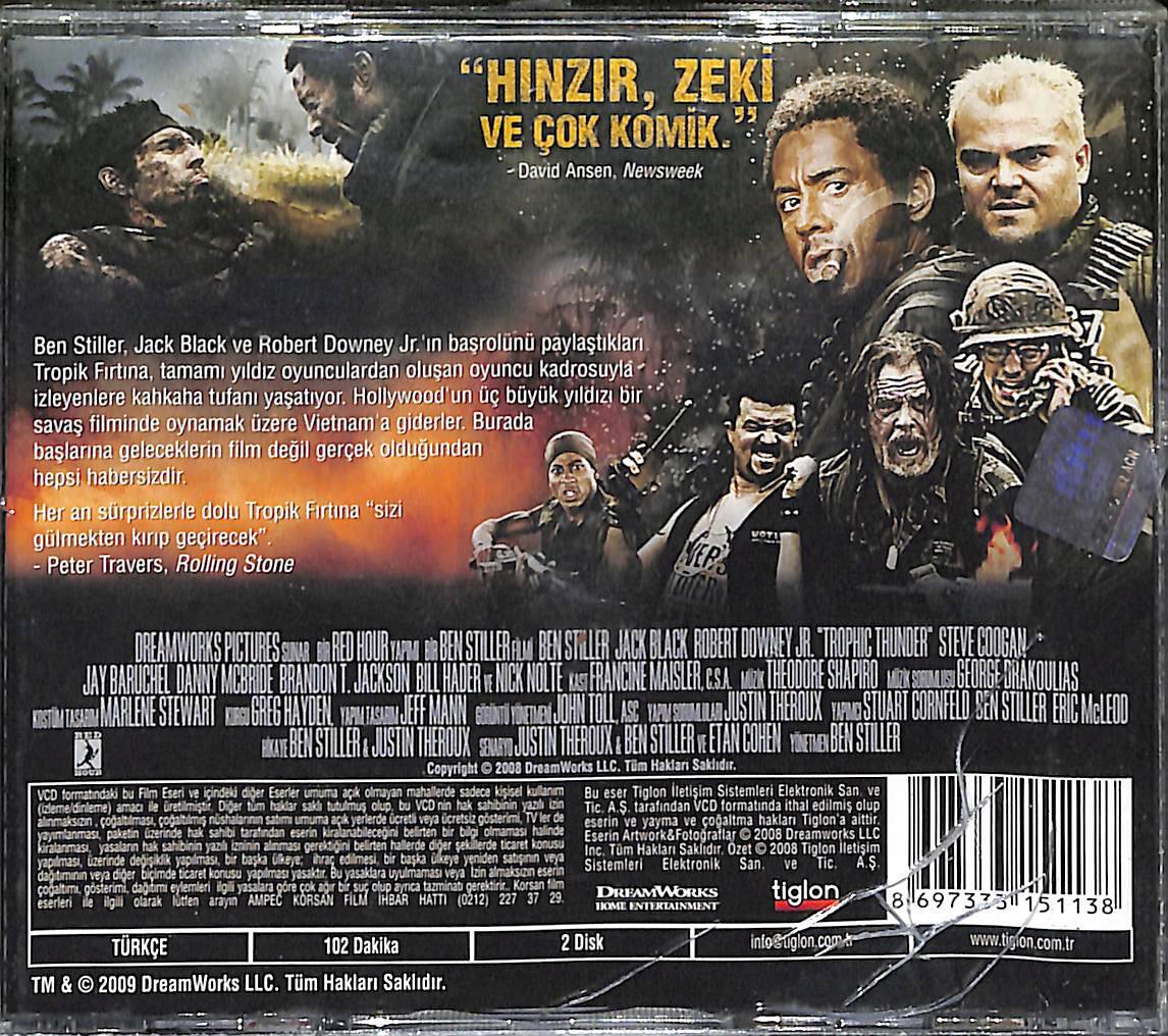 Tropik Fırtına – Tropic Thunder (2008) Orjinal VCD Film ' Jack Black Ben Stiller Robert Downey Jr. ' VCD28034 - 2