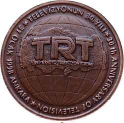 TRT 31 Ocak 1998 Televizyonun 30.Yılı Madalyon MVM1180 - Gökçekoleksiyon