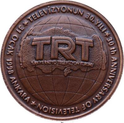 TRT 31 Ocak 1998 Televizyonun 30.Yılı Madalyon MVM1180 - 1
