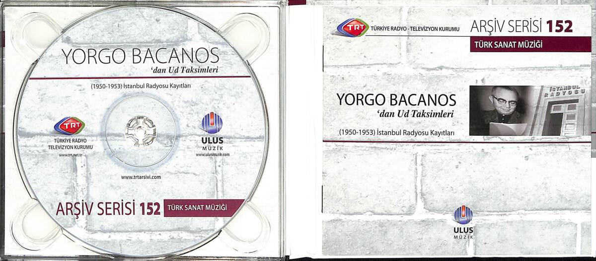 TRT Arşiv Serisi - 152 - Yorgo Bacanos'dan Ud Taksimleri CD (İkinci El) CD4940 - 2