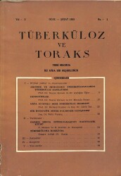 Tüberküloz ve Toraks Tıbbi Mecmua Ocak - Şubat 1955 No1 KTP621 - Gökçekoleksiyon