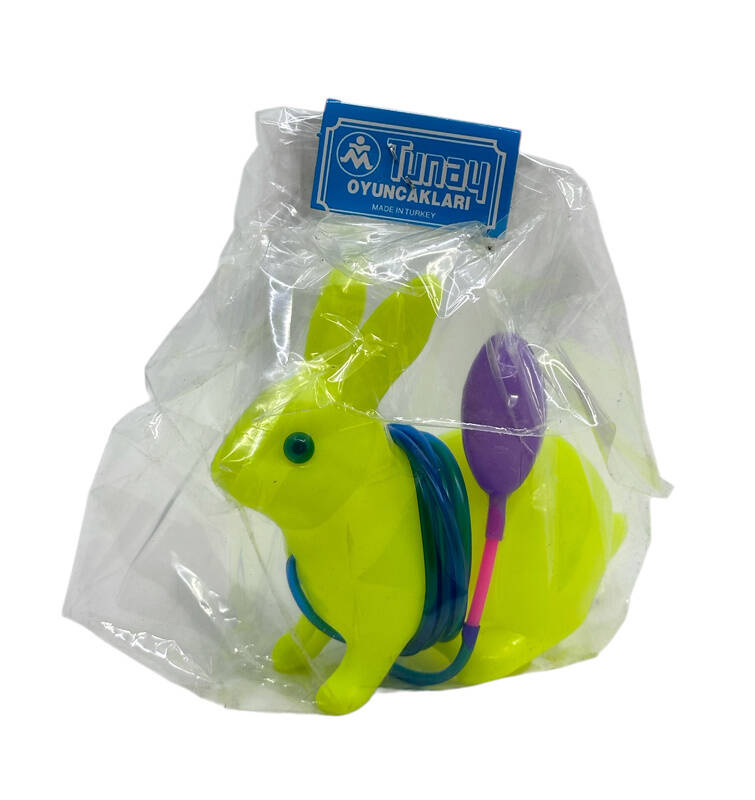 Tunay Marka 1980s Pompalı Plâstik ZıpZıp Tavşan (Sıfır Ürün) AOB4760 - 2