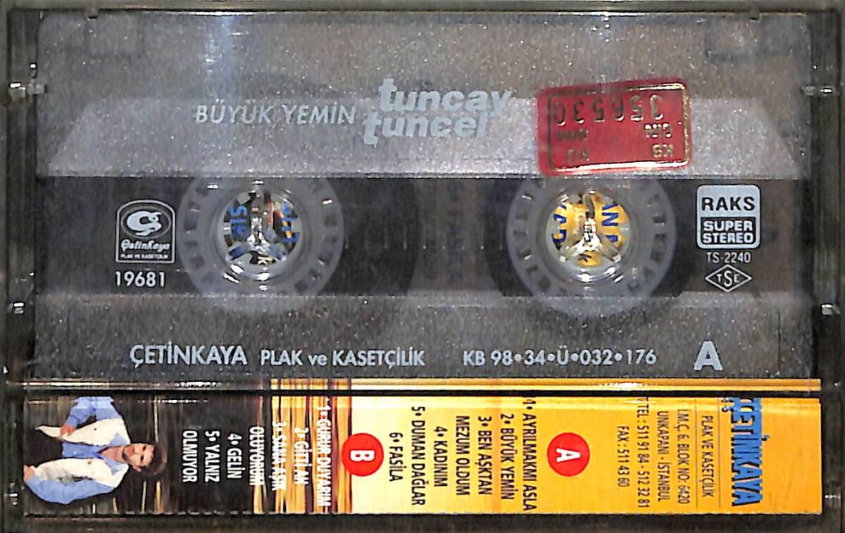 Tuncay Tuncel - Büyük Yemin Kaset (İkinci El) KST29178 - 2
