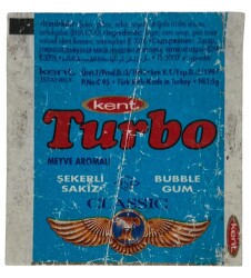 TURBO 1995 Sakız Sarma Kağıdı Stickers SKZ1678 - 3