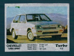 TURBO (KENT) Sakız Kağıdı No 72 #SKZ2085 - Gökçekoleksiyon