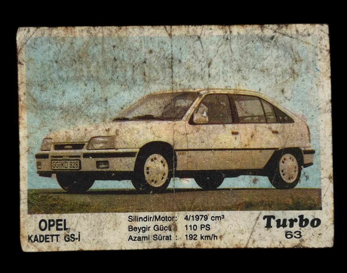 TURBO Orjinal Sticker Sakız Kağıdı No 63 -1980 Ler#SKZ445 - 1