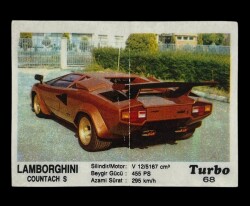 TURBO Orjinal Sticker Sakız Kağıdı No 68 -1980 Ler#SKZ463 - 1