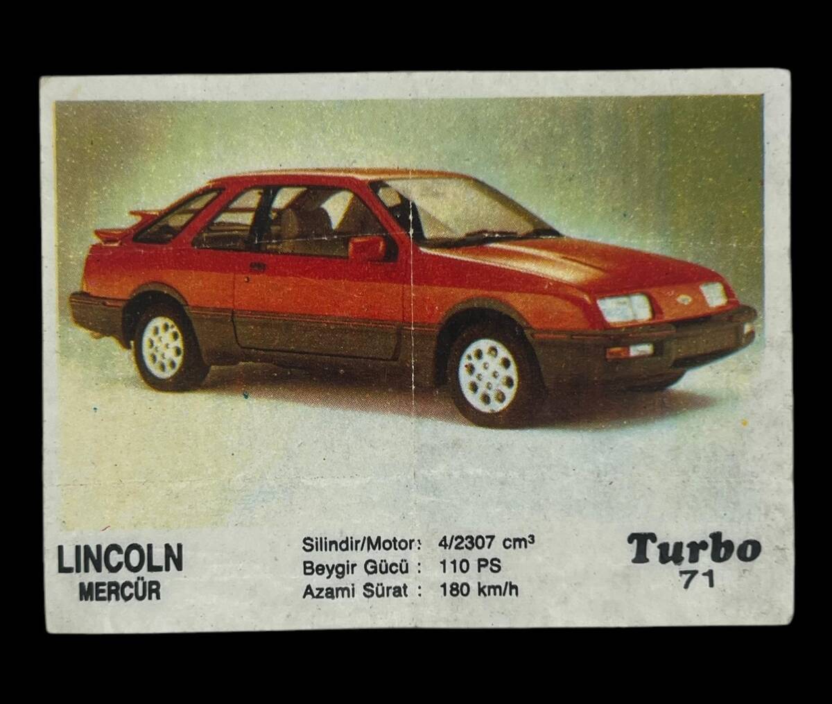 TURBO Orjinal Sticker Sakız Kağıdı No 71 -1980 Ler#SKZ464 - 3