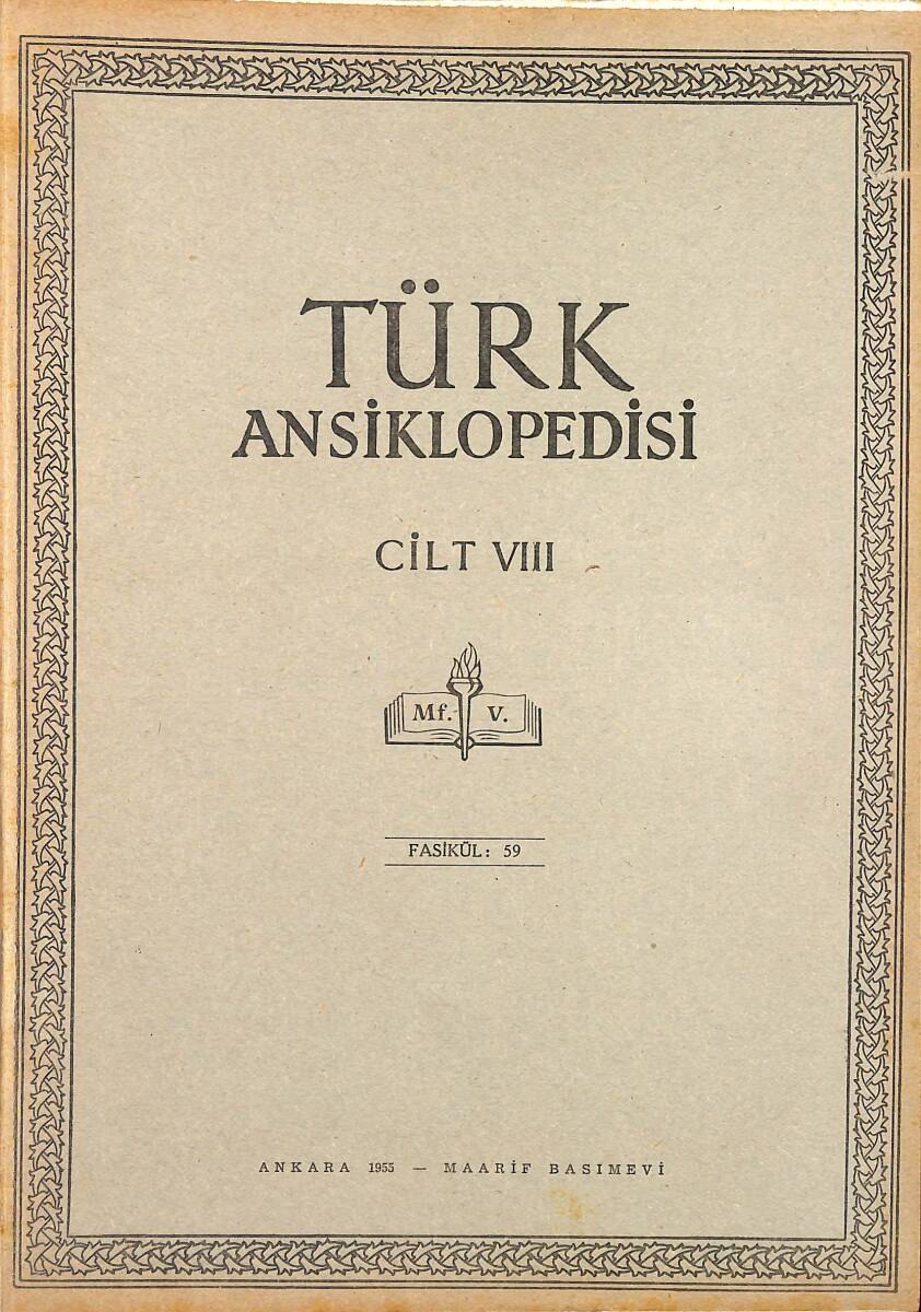 Türk Ansiklopedisi Cilt 8 Fasikül 59 NDR91508 - 1