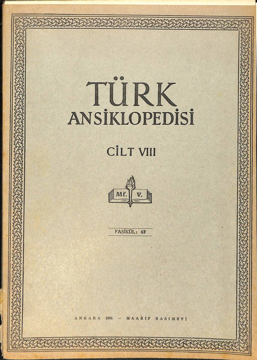 Türk Ansiklopedisi Cilt 8 Fasikül 62 NDR91549 - 1