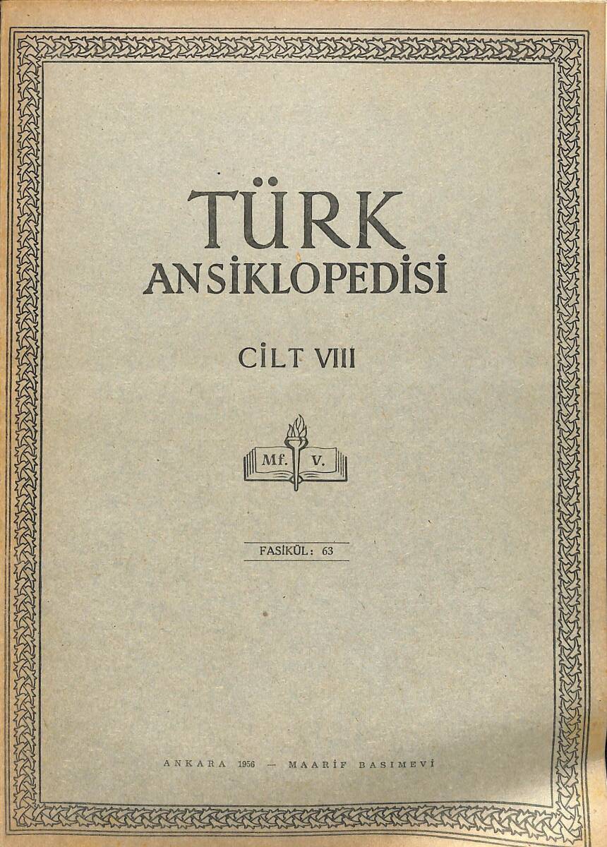 Türk Ansiklopedisi Cilt 8 Fasikül 63 NDR91520 - 1