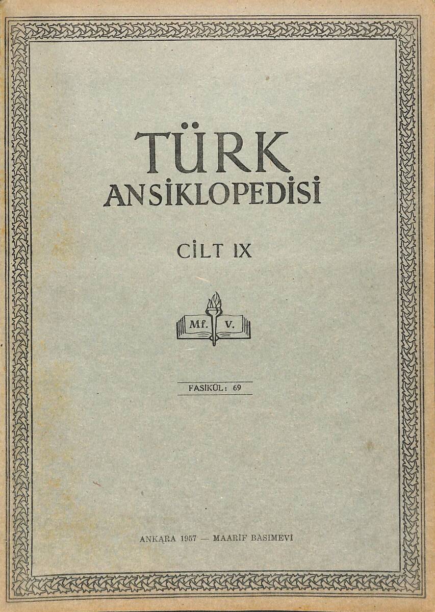 Türk Ansiklopedisi Cilt 9 Fasikül 69 NDR91534 - 1