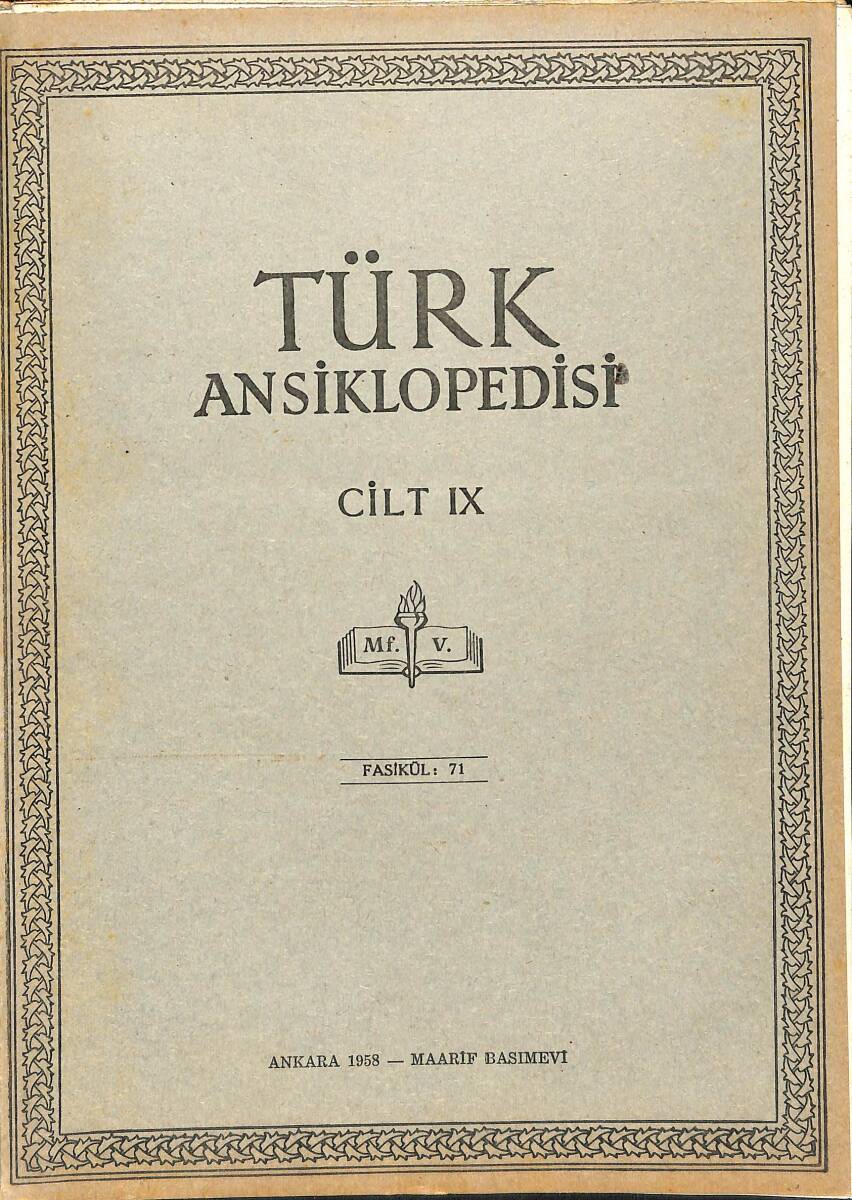 Türk Ansiklopedisi Cilt 9 Fasikül 71 NDR91532 - 1