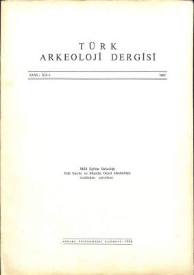 Türk Arkeoloji Dergisi Sayı 12 - 1, Yıl 1962 KTP285 - 1