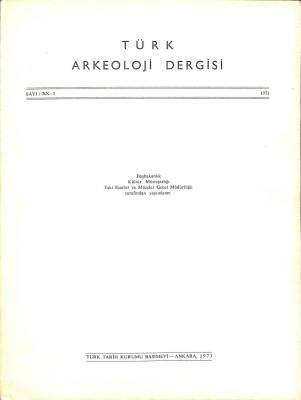 Türk Arkeoloji Dergisi Sayı 20 - 1, Yıl 1973 KTP283 - 1