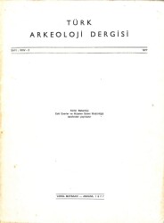 TÜRK ARKEOLOJİ DERGİSİ - SAYI XXIV - 2 1977 KTP2620 - Gökçekoleksiyon