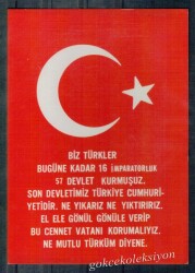 Türk Bayrağı Temalı Kartpostal KRT3131 - 2