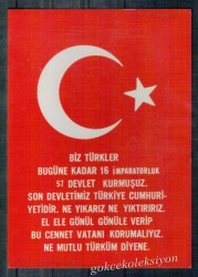 Türk Bayrağı Temalı Kartpostal KRT3131 - 1