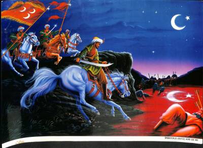 Türk Bayrağının Doğuşu Büyük Boy Kartpostal KRT9100 - 1