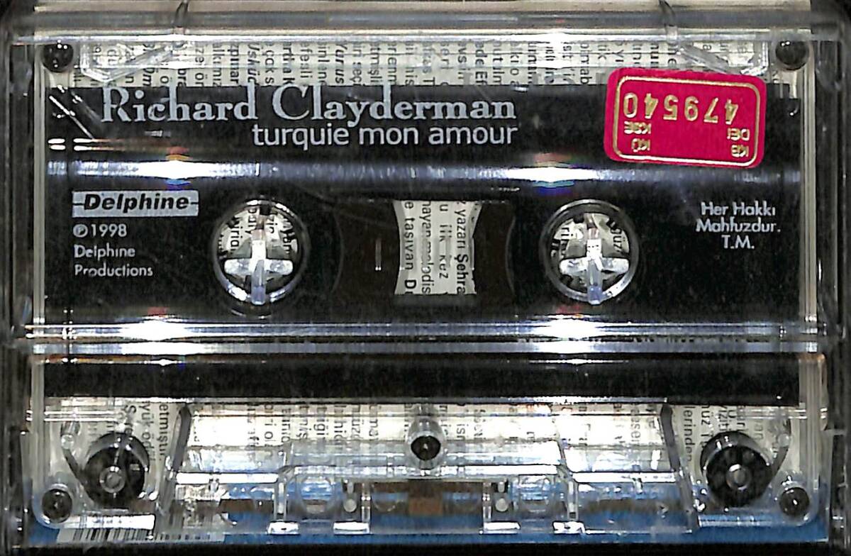 '' Türk Besteleriyle '' Richard Clayderman Kaset (İkinci El) KST27595 - 2
