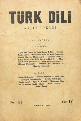 Türk Dili Aylık Dergi Sayı 41 Cilt IV - 1 Şubat 1955 DRG164 - Gökçekoleksiyon