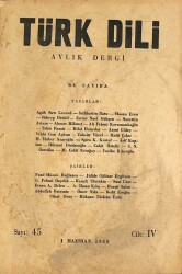 Türk Dili Aylık Dergi Sayı 45 Cilt IV - 1 HAZİRAN 1955 DRG76104 - Gökçekoleksiyon