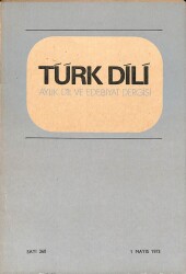 Türk Dili Aylık Dil ve Yazın Dergisi Sayı 260 1 Mayıs 1973 NDR82748 - Gökçekoleksiyon