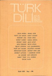 Türk Dili Aylık Dil ve Yazın Dergisi Sayı 336 Eylül 1979 NDR82745 - Gökçekoleksiyon