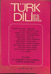 Türk Dili Aylık Dil Ve Yazın Dergisi Sayı 351 Mart 1981 NDR82779 - Gökçekoleksiyon