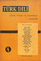 Türk Dili Aylık Fikir Ve Edebiyat Dergisi Sayı4 Ocak 1952 - Peyami Safa DRG340 - Gökçekoleksiyon