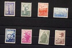 Türk Hava Kurumu 25.Yıldönümü (MNH), 8'li Tam Seri Pul PPT2384 - Gökçekoleksiyon