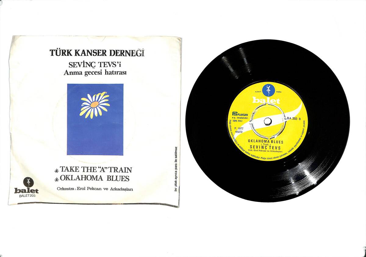 Türk Kanser Derneği Sevinç Tevs'i Anma Gecesi Hatırası – Take The A Train & Oklahoma Blues 45'lik Plak (10/8.5) PLK27231 - 2