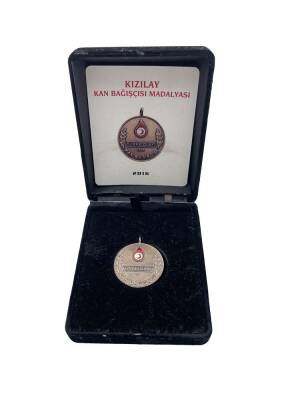 Türk Kızılayı Kan Bağışçısı Bronz Madalya (Orjinal Kutulu) AOB2405 - 3