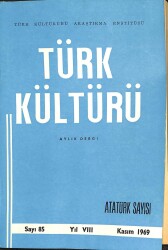 Türk Kültürü Dergisi - Sayı 85 - Kasım 1969 NDR75800 - Gökçekoleksiyon