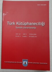 Türk Kütüphaneciliği Sayı3 Eylül 2010 NDR23000 - Gökçekoleksiyon