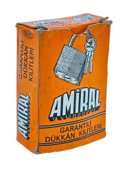 Türk Malı Amiral Marka Vintage Asma Kilit – Sıfır Ürün | 5x8 cm AOB4180 - 2