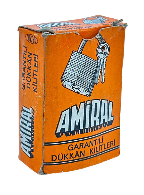 Türk Malı Amiral Marka Vintage Asma Kilit – Sıfır Ürün | 5x8 cm AOB4180 - 2