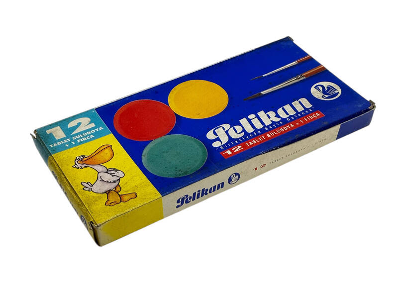 Türk Malı Pelikan 12'li Sulu Boya Seti (Kullanılmamış) AOB4714 - 1