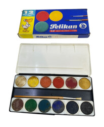 Türk Malı Pelikan 12'li Sulu Boya Seti (Kullanılmamış) AOB4714 - 2