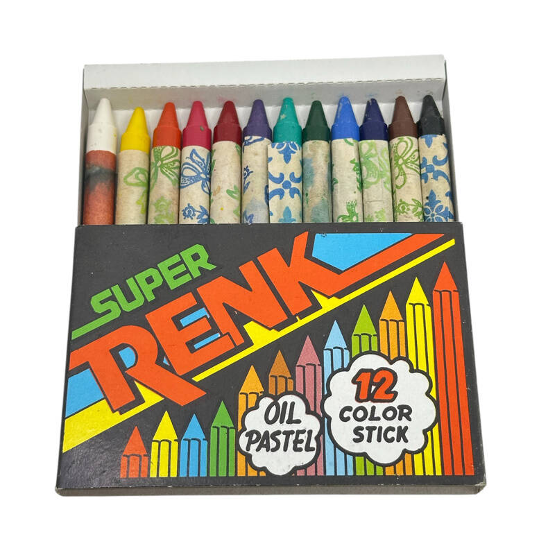 Türk Malı Yağlı 12'li Pastel Boya Seti (Kullanılmamış) (N) AOB4369 - 2