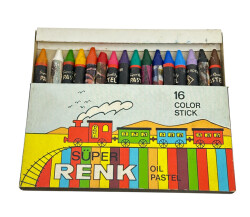 Türk Malı Yağlı 16'lı Pastel Boya Seti (Kullanılmamış) AOB4431 (N) - Gökçekoleksiyon