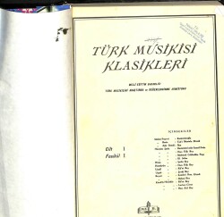 TÜRK MUSİKİSİ KLASİKLERİ - CİLT 1, FASİKÜL 1 KTP2768 - 1