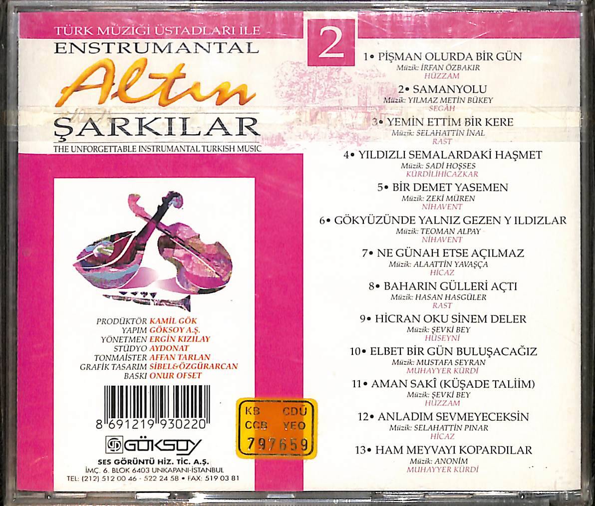 Türk Müziği Üstadları İle Enstrümantal - Altın Şarkılar 2 CD (Sıfır) CD5685 - 2