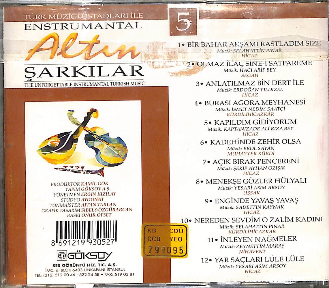 Türk Müziği Üstadları İle Enstrümantal - Altın Şarkılar 5 CD (Sıfır) CD5684 - 2