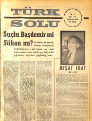 Türk Solu Dergisi 20 Ağustos 1968 Sayı 40 - Suçlu Başdemir Mi Sükan Mı - Devrimci Önder Reşat Fuat Öldü NDR96227 - Gökçekoleksiyon