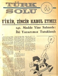 Türk Solu Dergisi 26 Mart 1968 Sayı 19 - 142. Madde Yine Sahnede: İki Yazarımız Tutuklandı NDR96202 - Gökçekoleksiyon