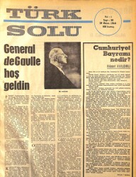 Türk Solu Dergisi 29 Ekim 1968 Sayı 50 - General De Gaulle Hoş Geldin NDR96233 - Gökçekoleksiyon