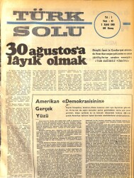 Türk Solu Dergisi 3 Eylül 1968 Sayı 42 - Amerikan Demokrasisinin Gerçek Yüzü NDR96228 - Gökçekoleksiyon