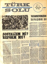Türk Solu Dergisi 30 Temmuz 1968 Sayı 37 - Sosyalizm Mi Reform Mu - 11 Köy Daha Amerika'ya Defol Dedi NDR96223 - Gökçekoleksiyon