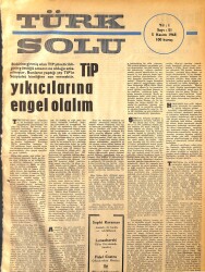 Türk Solu Dergisi 5 Kasım 1968 Sayı 51 - TİP Yıkıcılarına Engel Olalım NDR96234 - Gökçekoleksiyon
